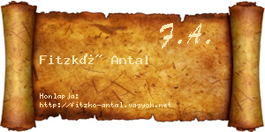 Fitzkó Antal névjegykártya